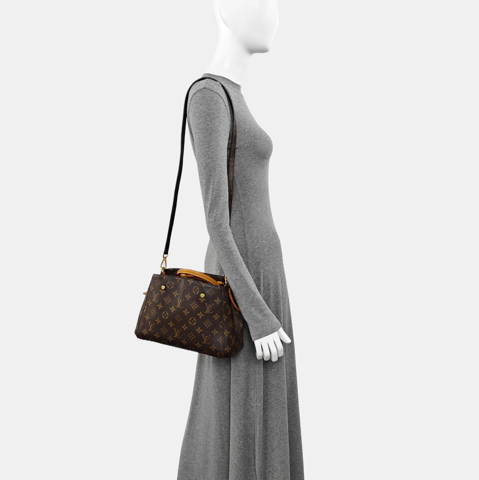 MONTAIGNE Monogram Coated Canvas Brown