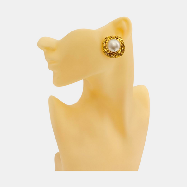Metal Gold Clip On Earrings