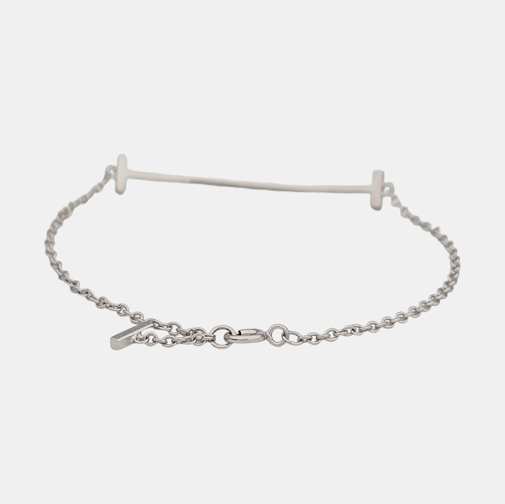 Tiffany T 18k White Gold Silver Bracelet