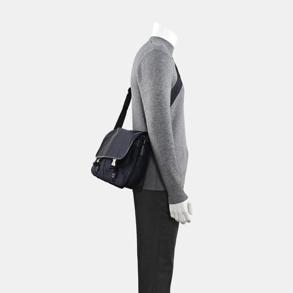 Nylon Shoulder Bag Blue