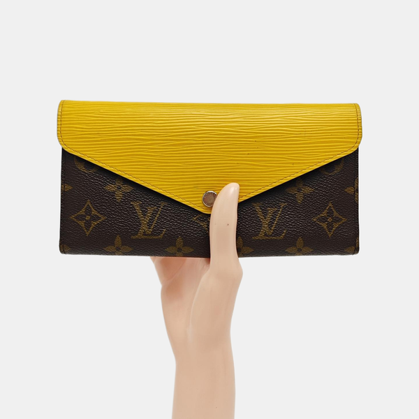 MARIE LOU Monogram Coated Canvas Brown Wallet