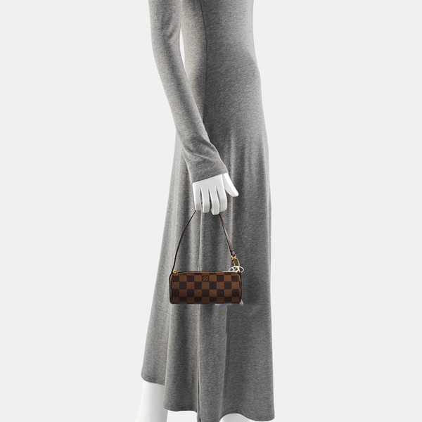 PAPILLON Mini Damier Ebene Coated Canvas Brown