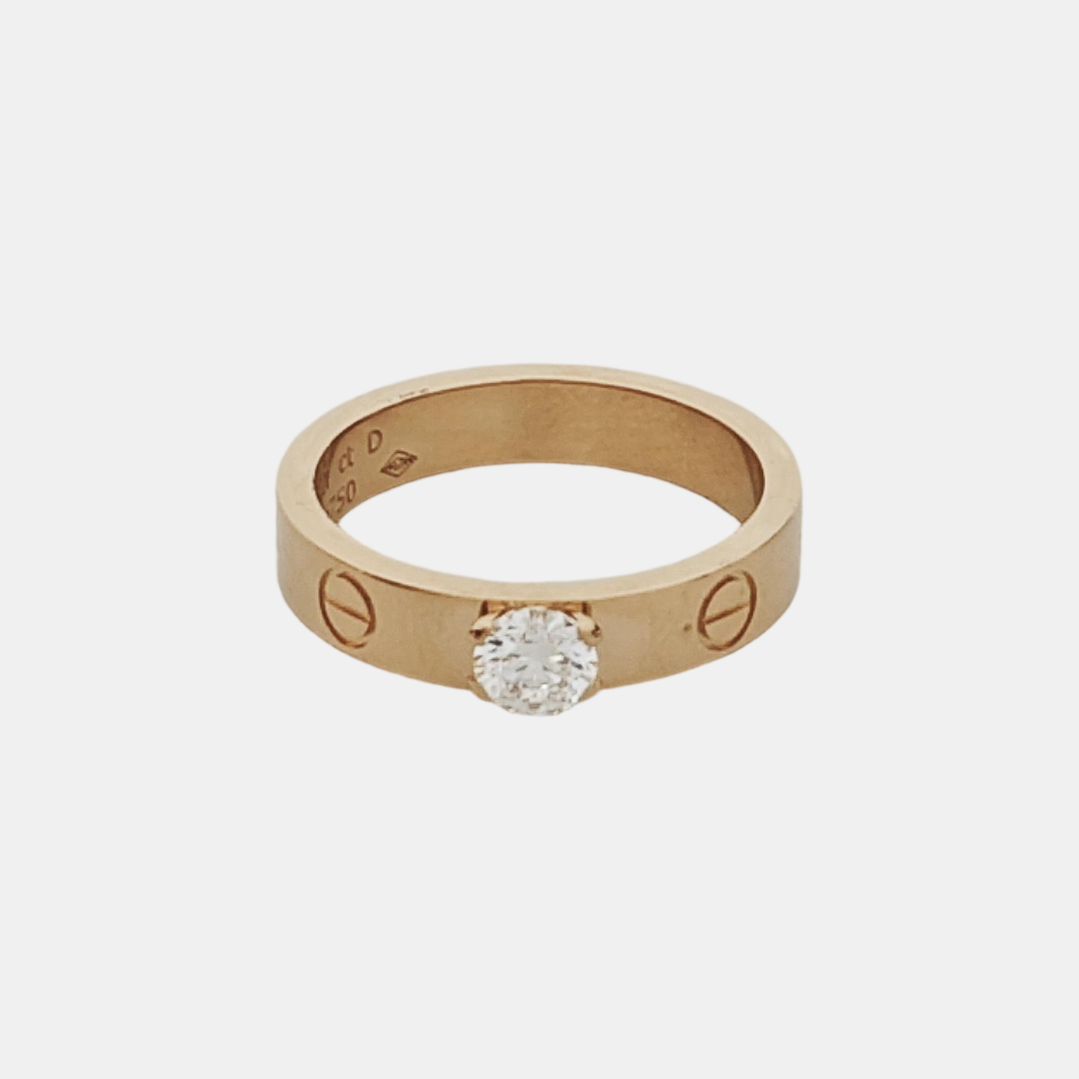 LOVE 18k Rose Gold Ring EU 49