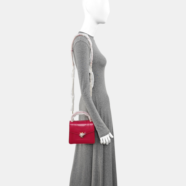 SERPENTI FOREVER Small Quilted Calfskin Red