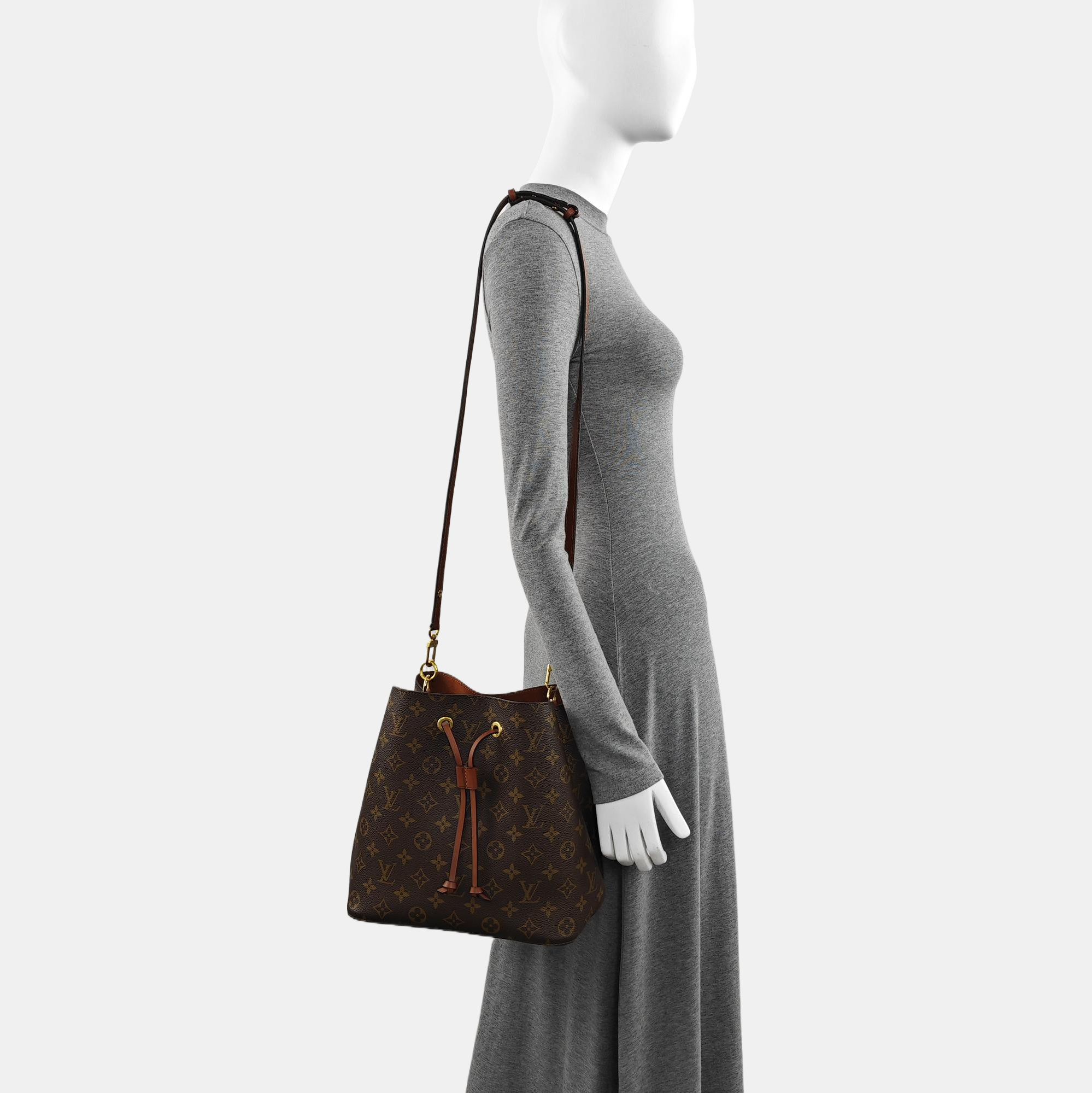NÉONOÉ MM Monogram Coated Canvas Brown