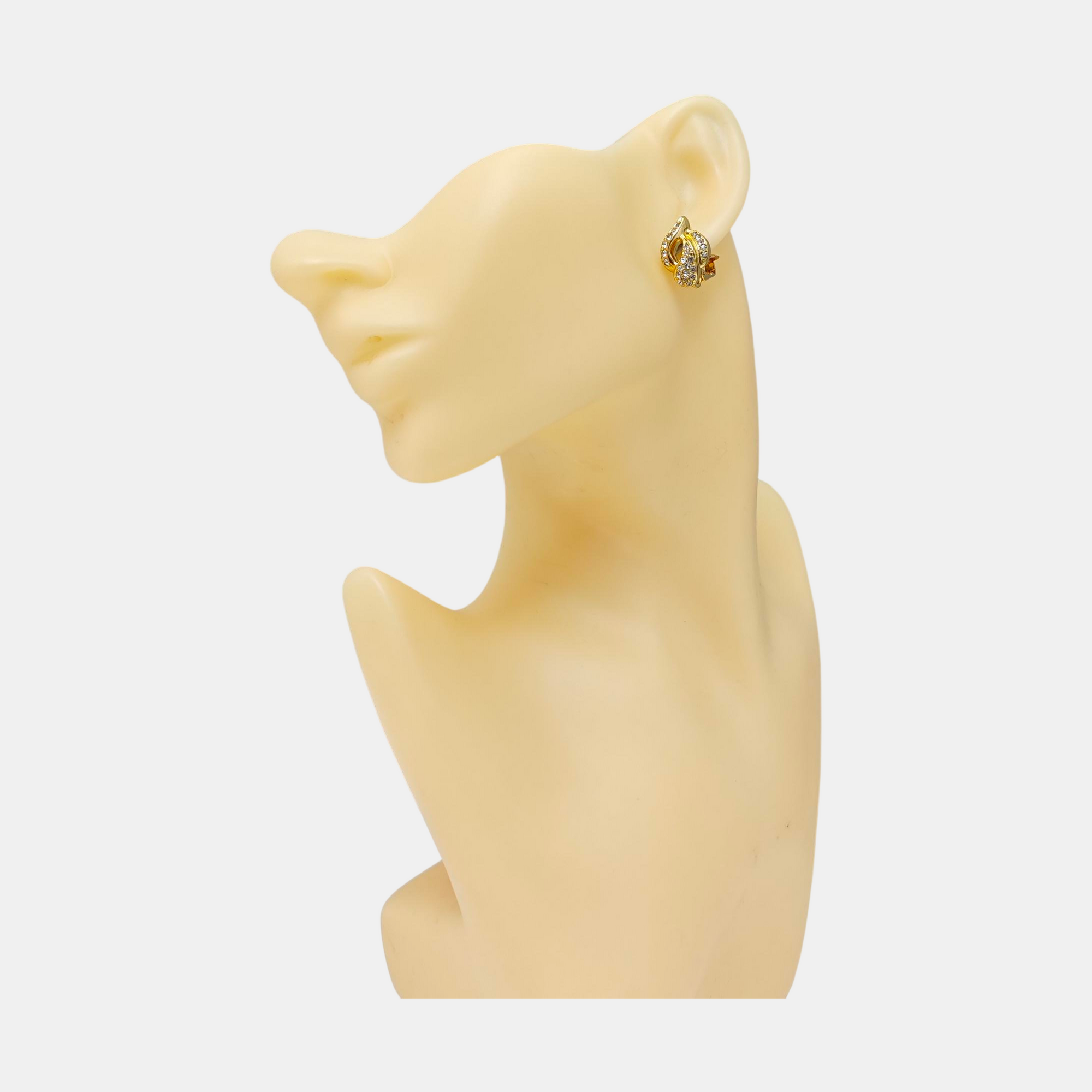Metal Gold Clip On Earrings