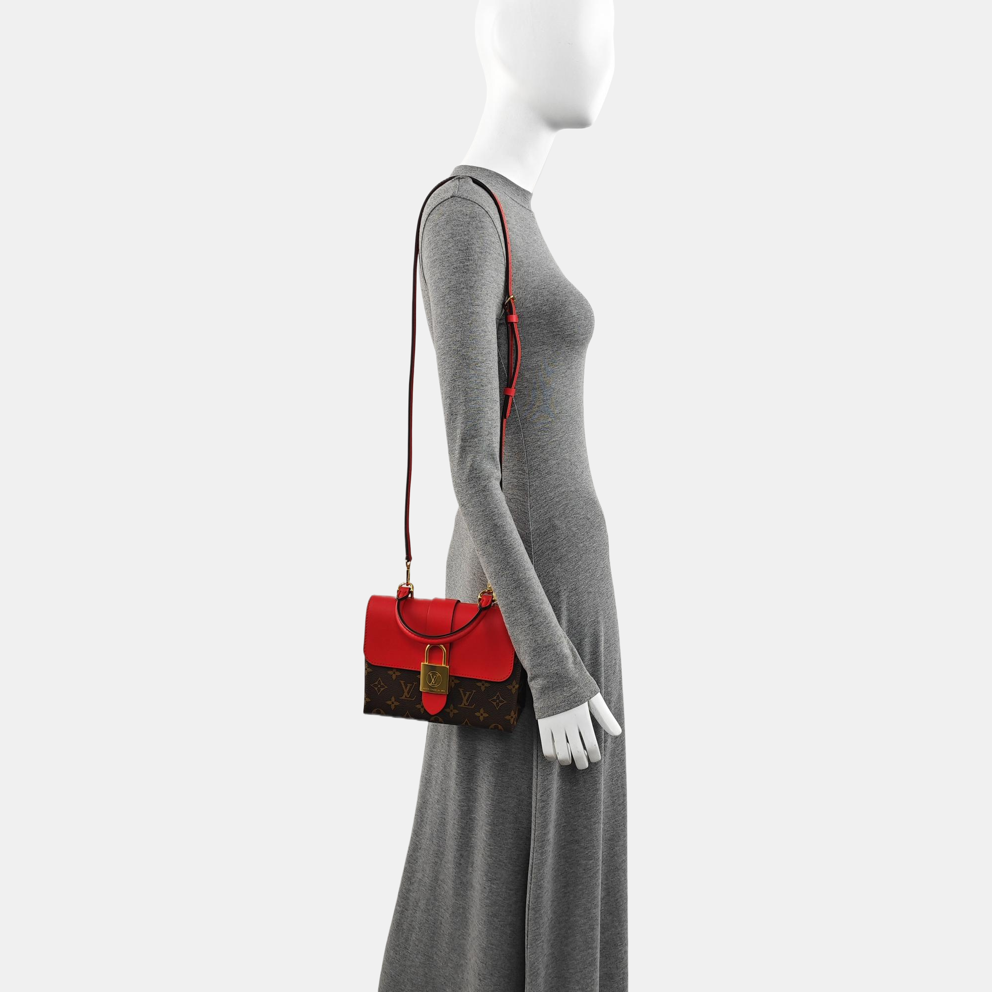 Authenticated pre-owned  LOCKY BB Monogram Coated Canvas Red - Shoulder Bag at Looply
