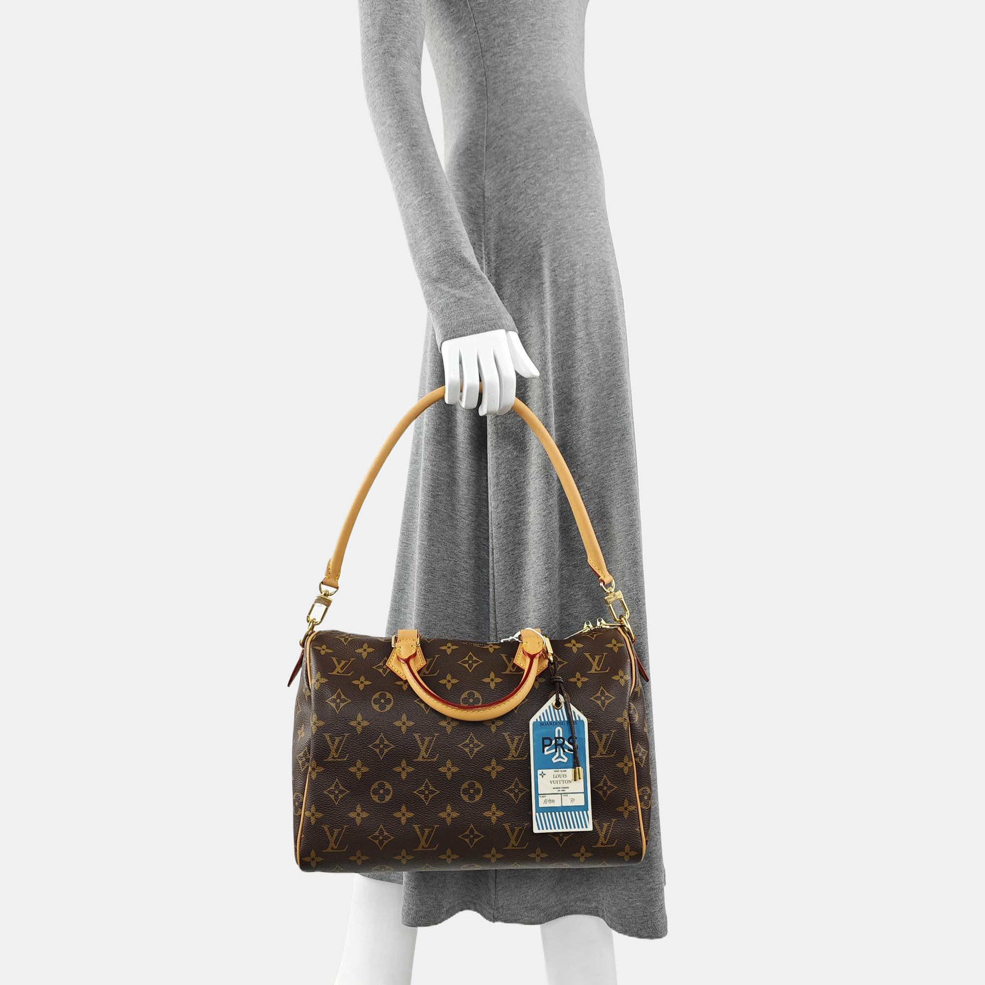 SPEEDY SOFT 30 Monogram Coated Canvas Brown