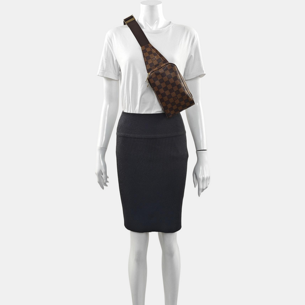 GÉRONIMOS Damier Ebene Coated Canvas Brown