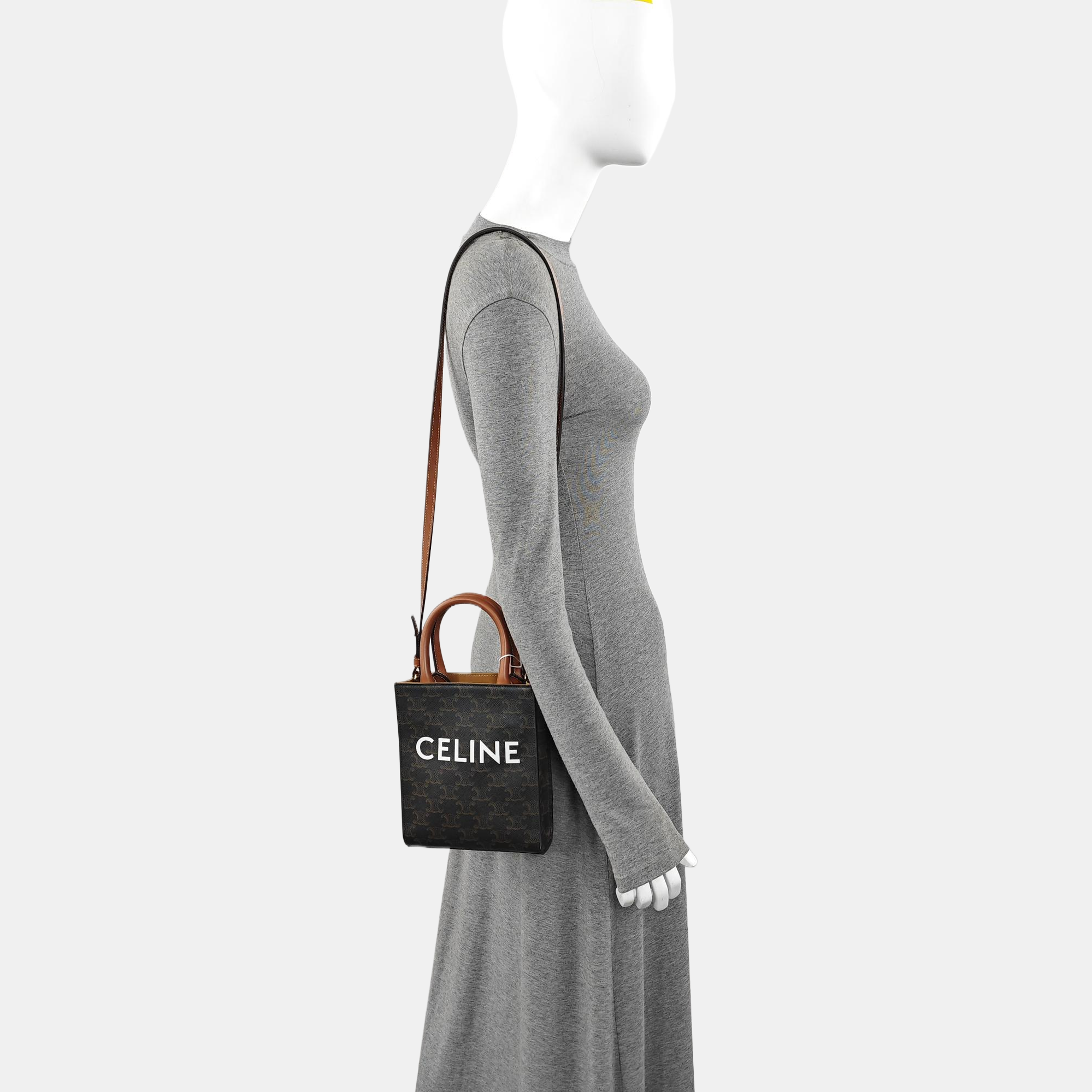 CABAS CELINE Mini Coated Canvas Brown