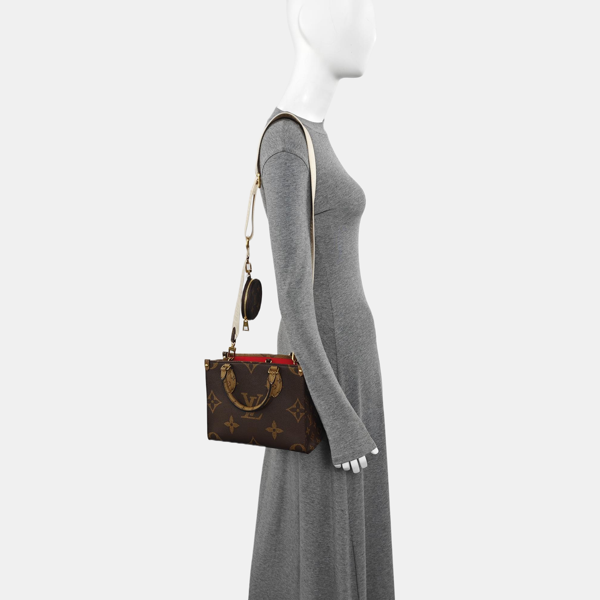ONTHEGO PM Monogram Coated Canvas Brown