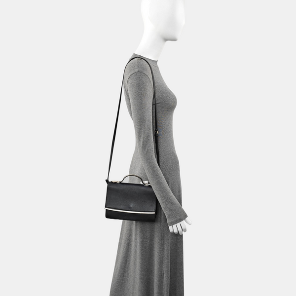 Calfskin Shoulder Bag Black