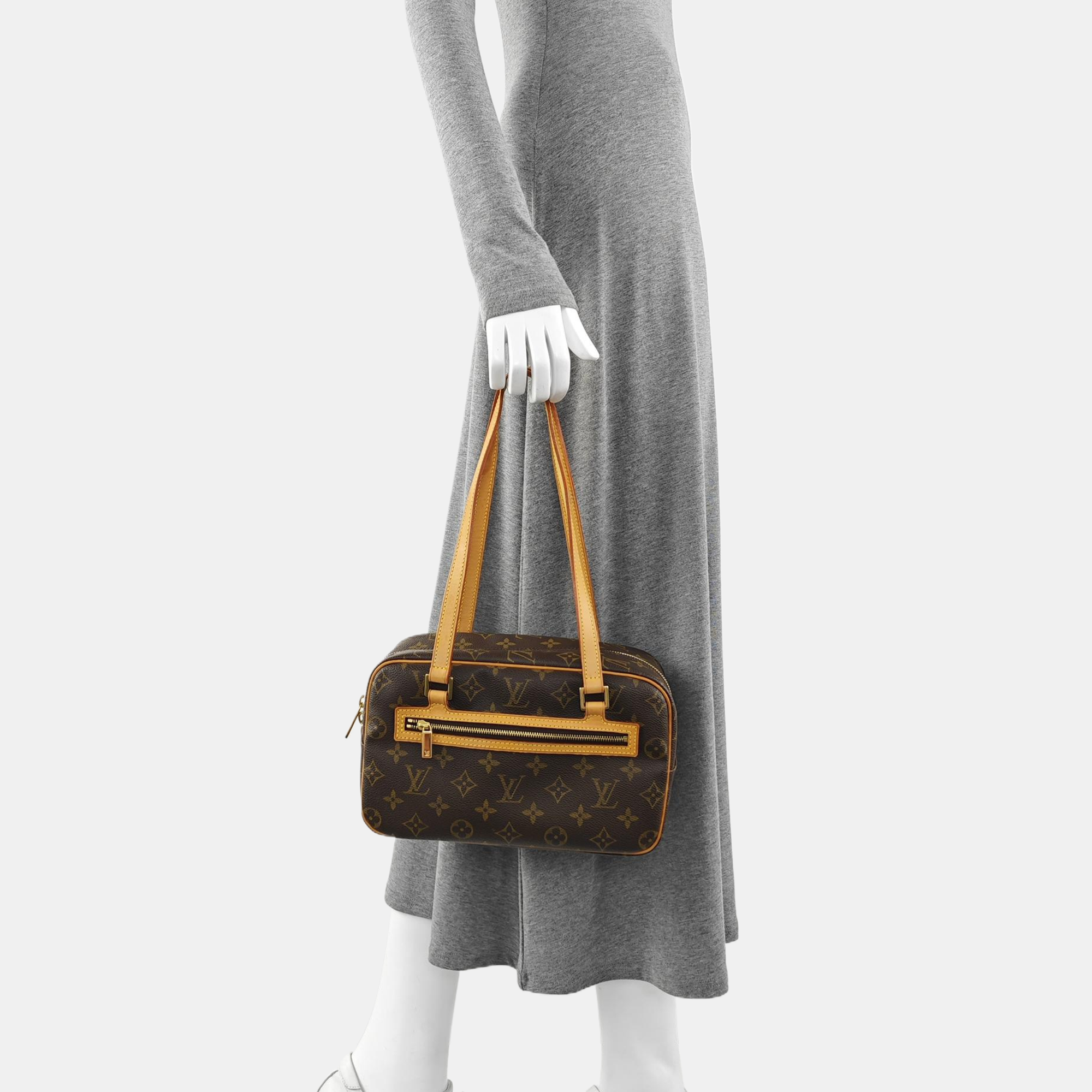 CITE MM Monogram Coated Canvas Brown