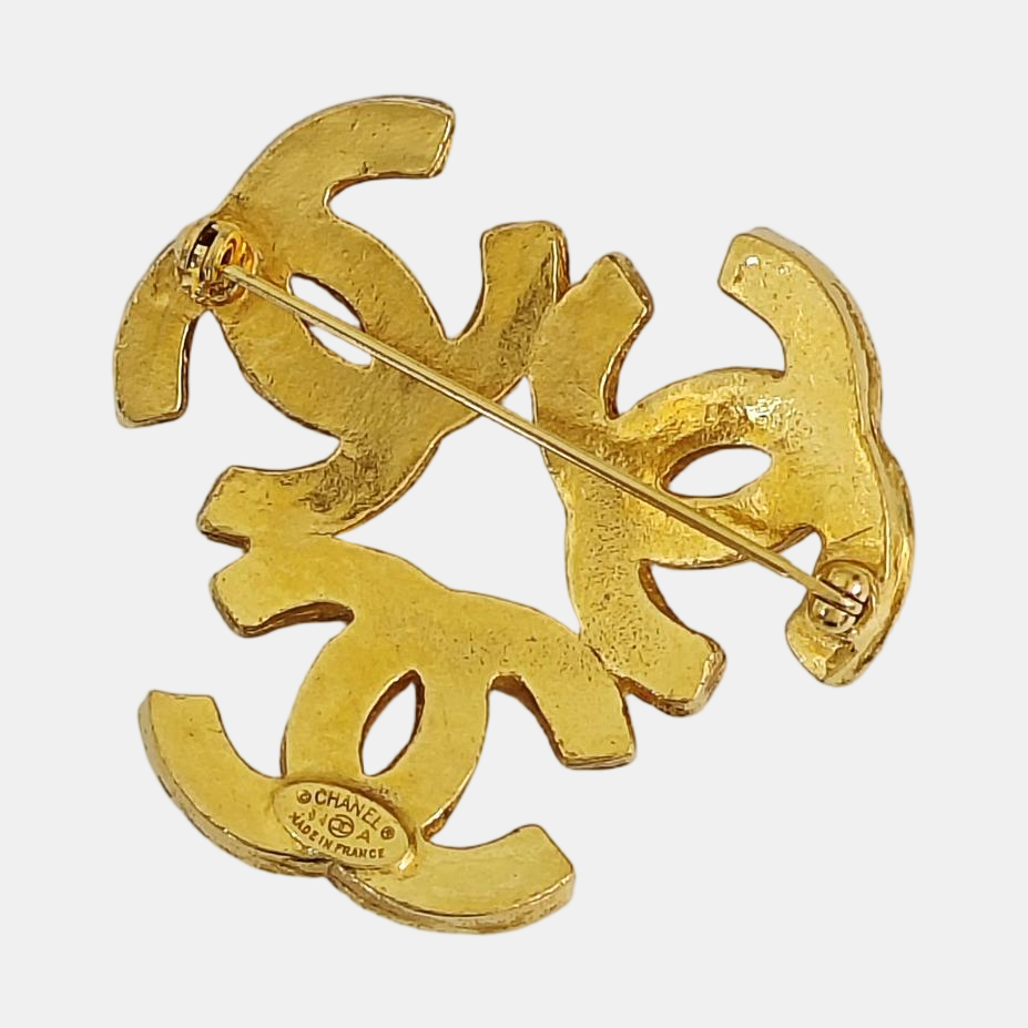 Metal Gold Brooch