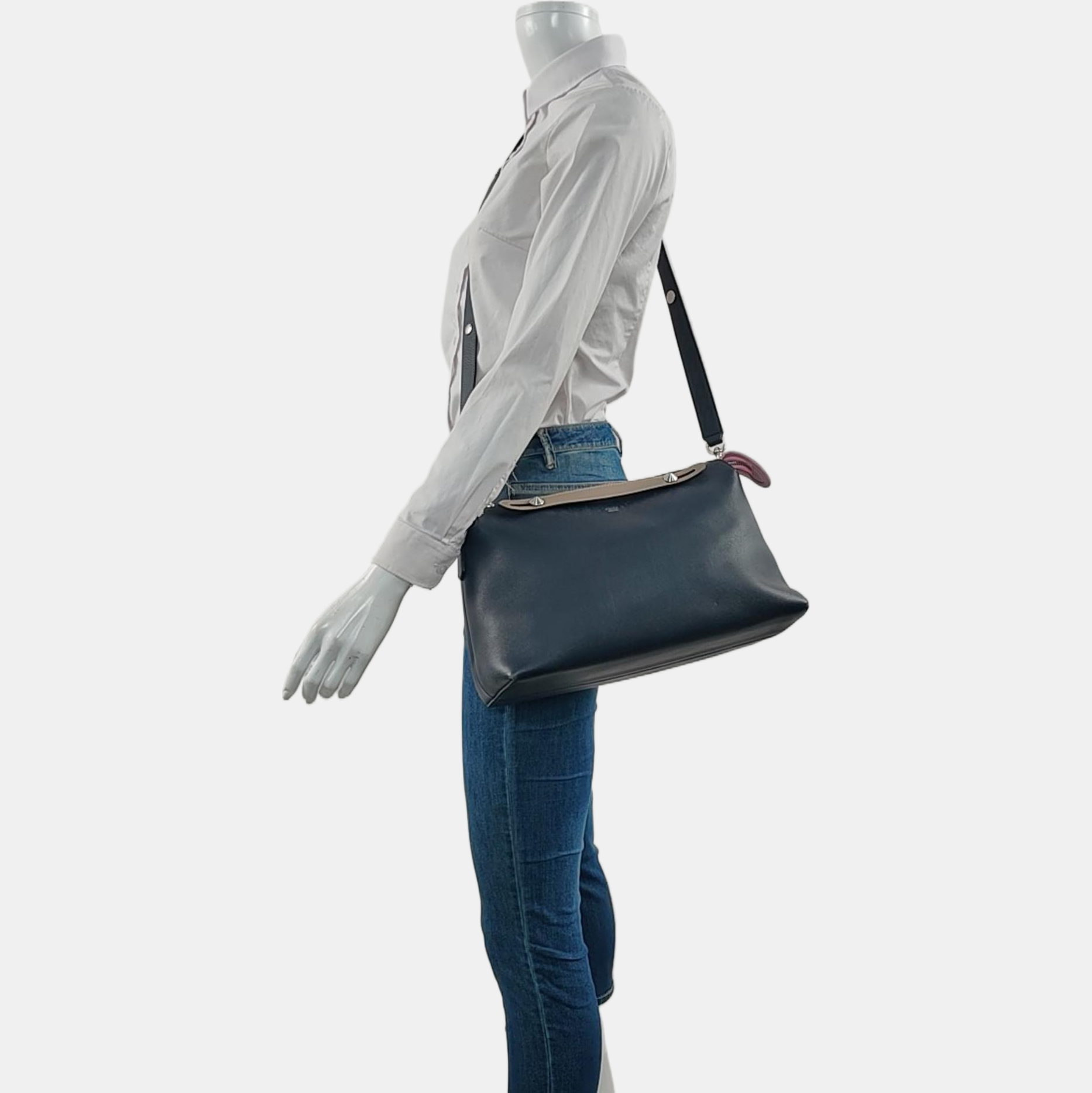 Authenticated pre-owned  By The Way Large Calfskin Blue - Shoulder Bag at Looply