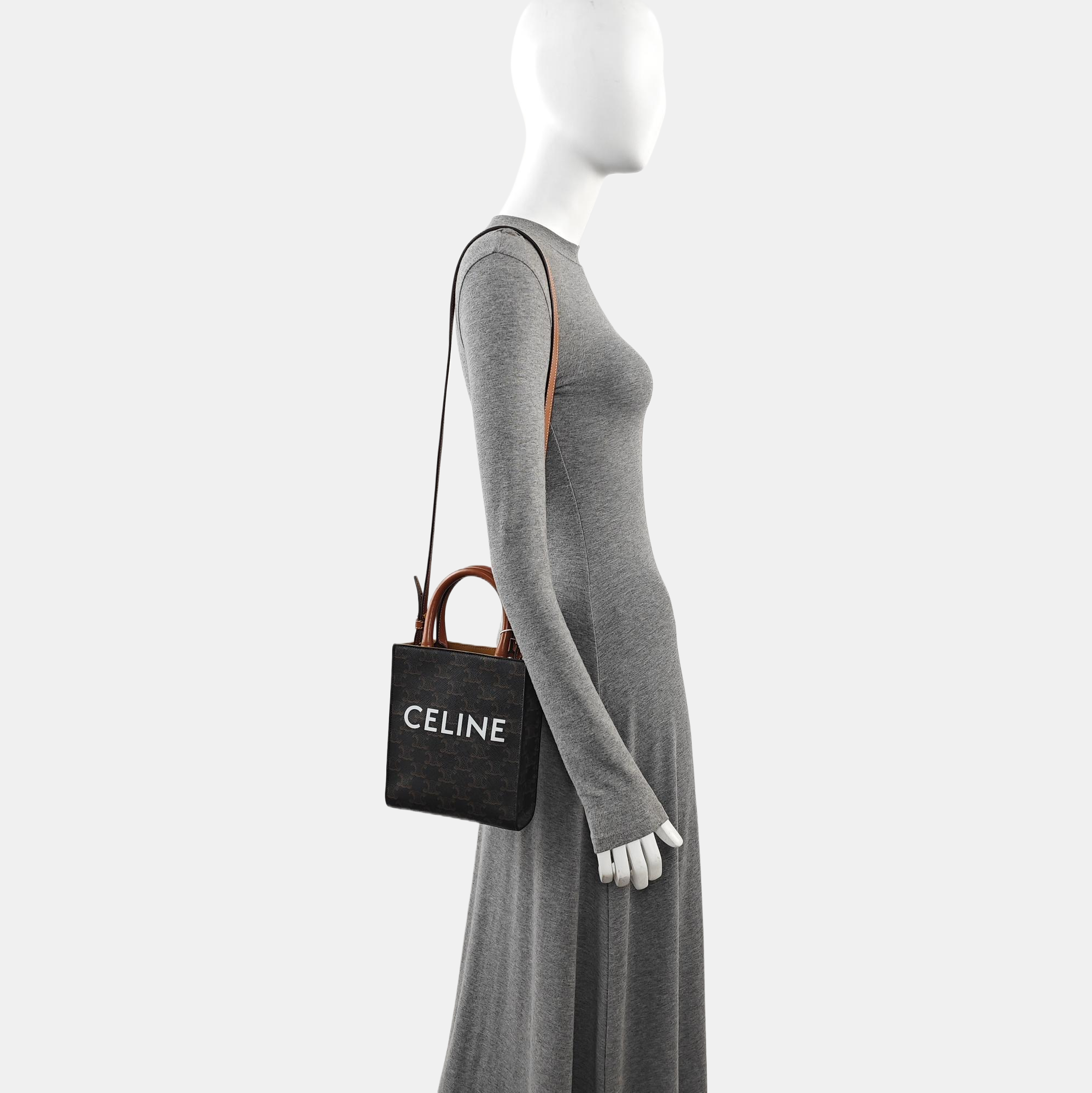 CABAS CELINE Mini Coated Canvas Brown