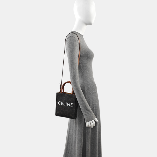 CABAS CELINE Mini Coated Canvas Brown