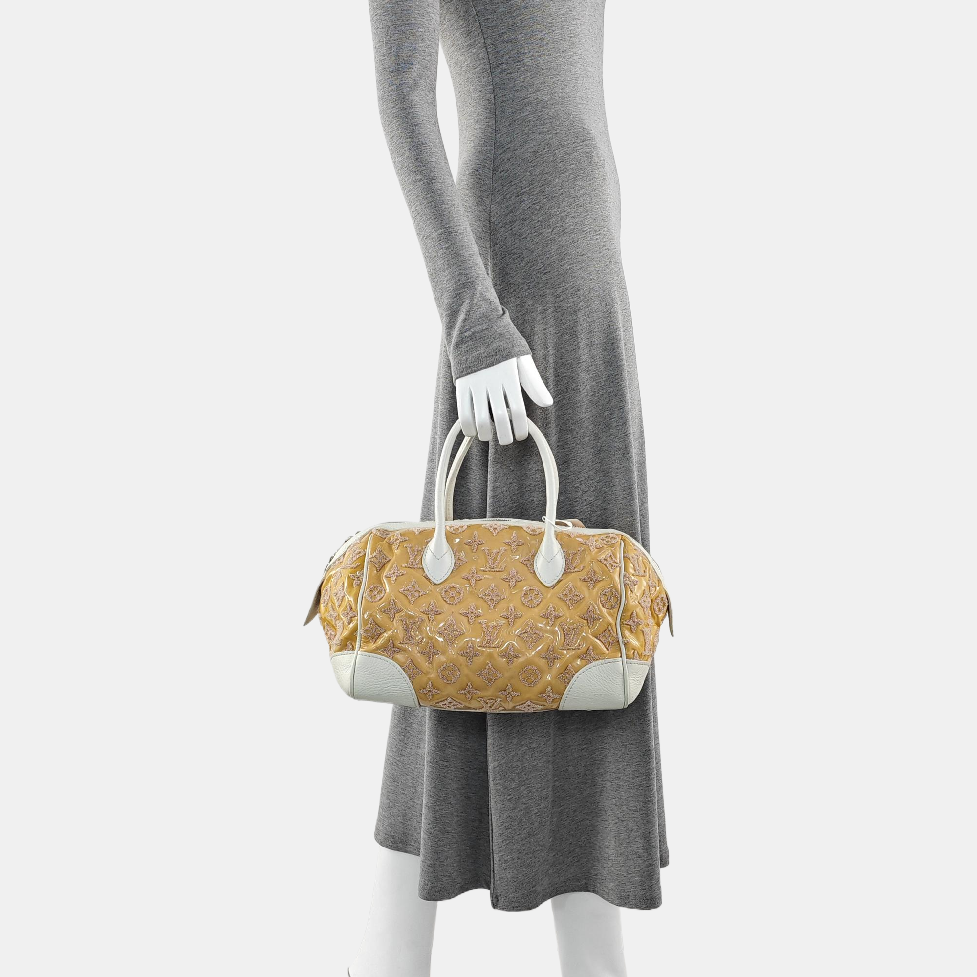 SPEEDY 25 Monogram Calfskin Yellow
