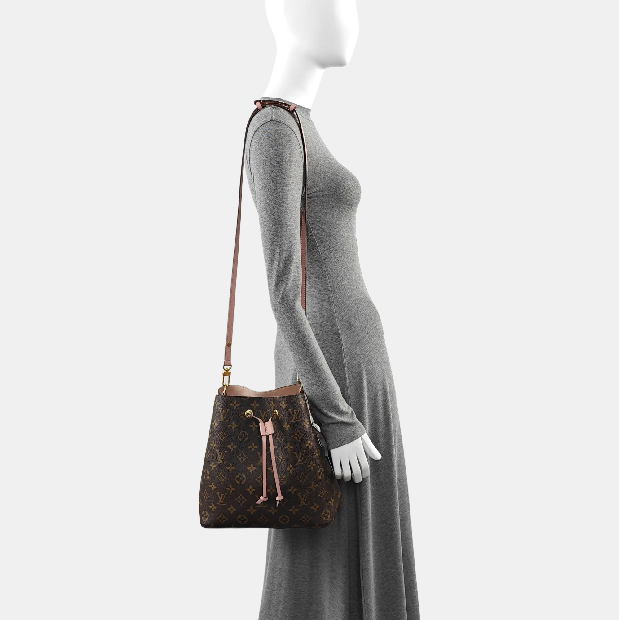 NÉONOÉ MM Monogram Coated Canvas Brown