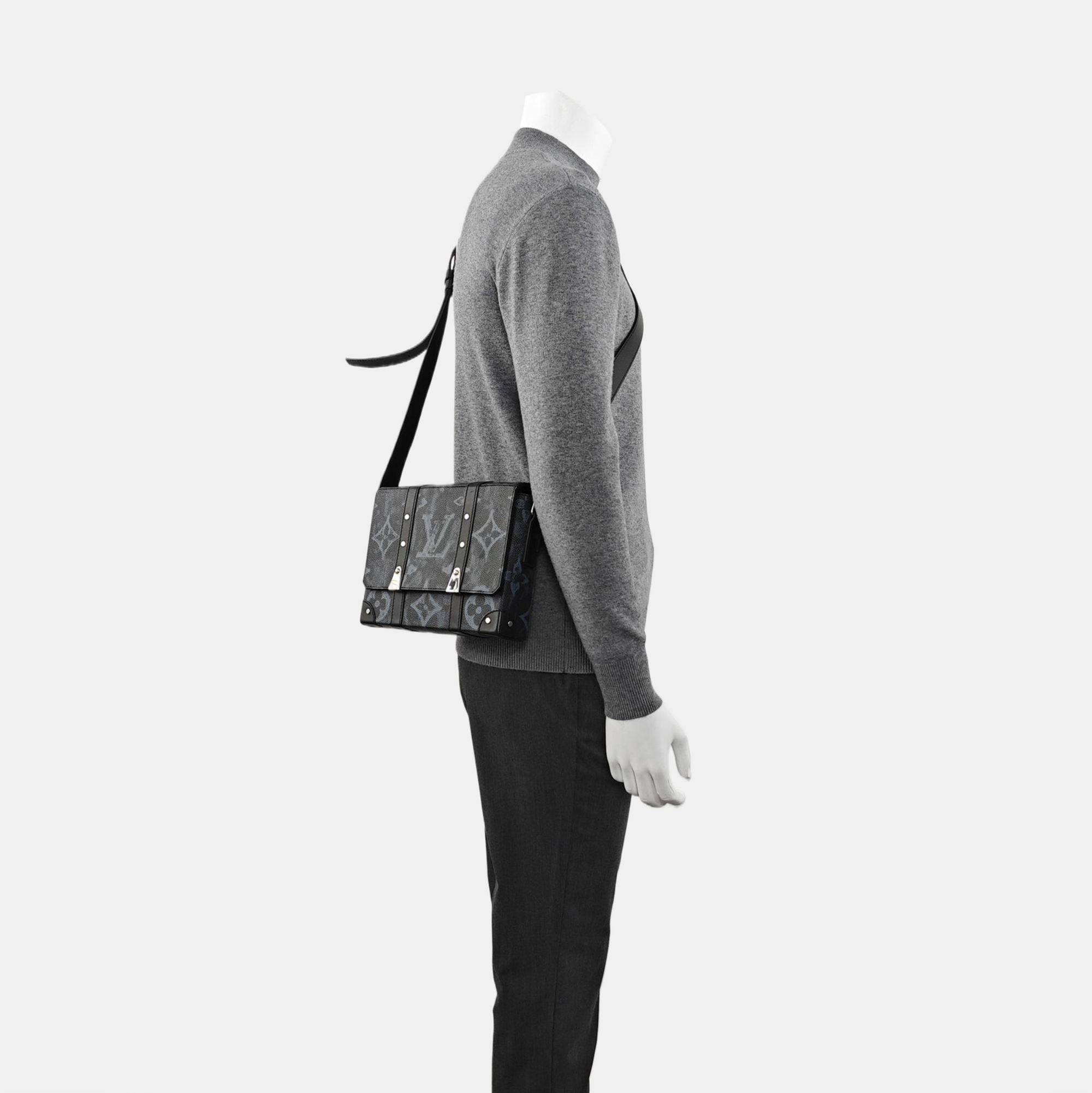 TRUNK PM Monogram Coated Canvas Gray