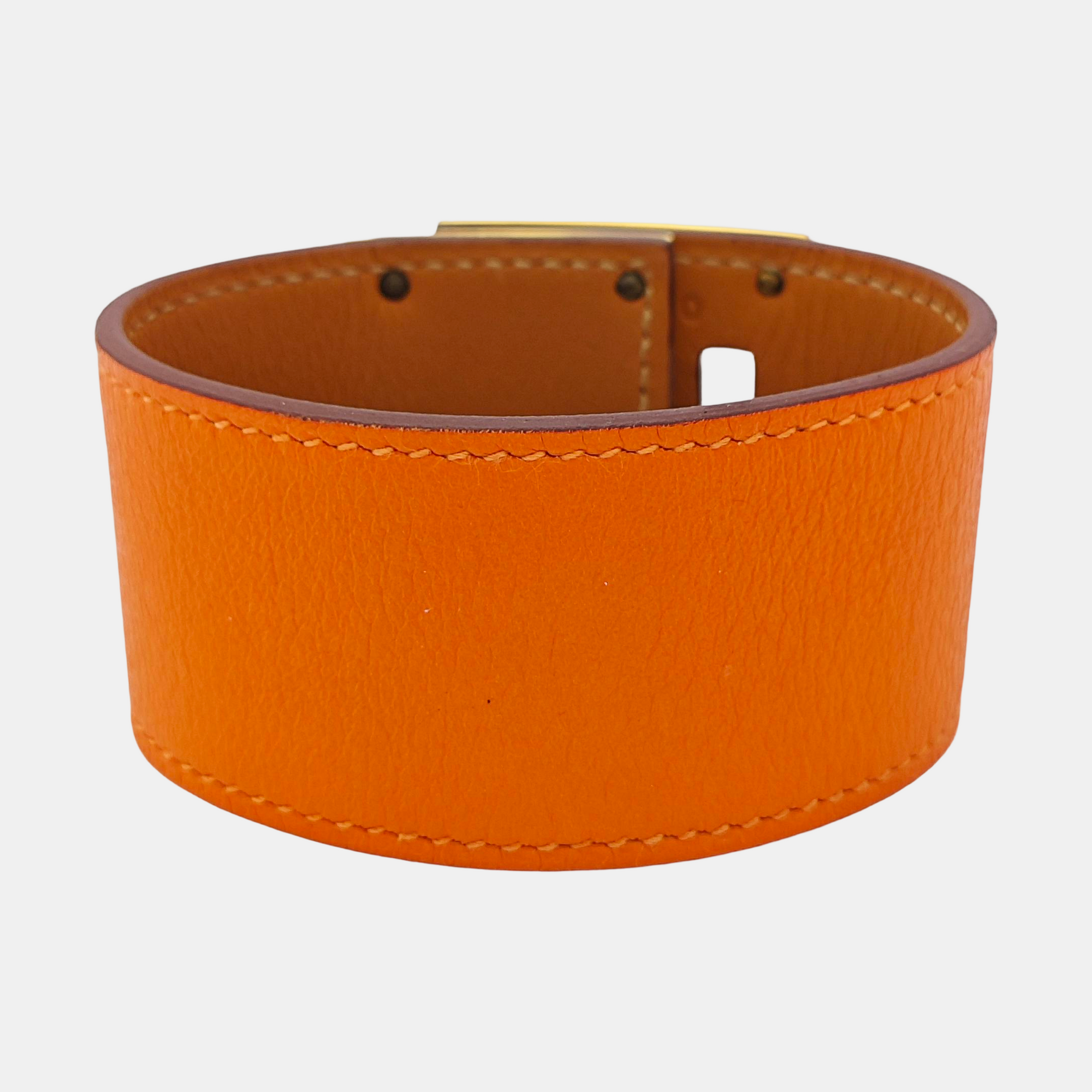 Kelly Dog Leather Orange Bangle