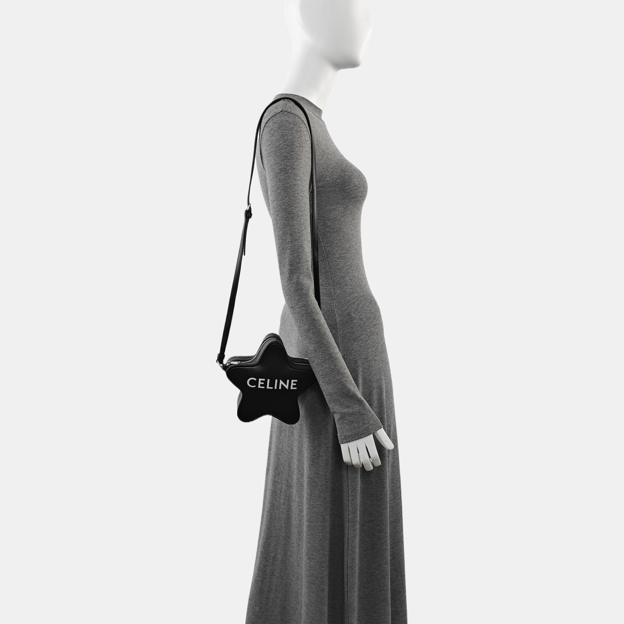 Calfskin Shoulder Bag Small Black