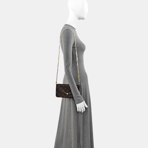 FÉLICIE Monogram Coated Canvas Brown