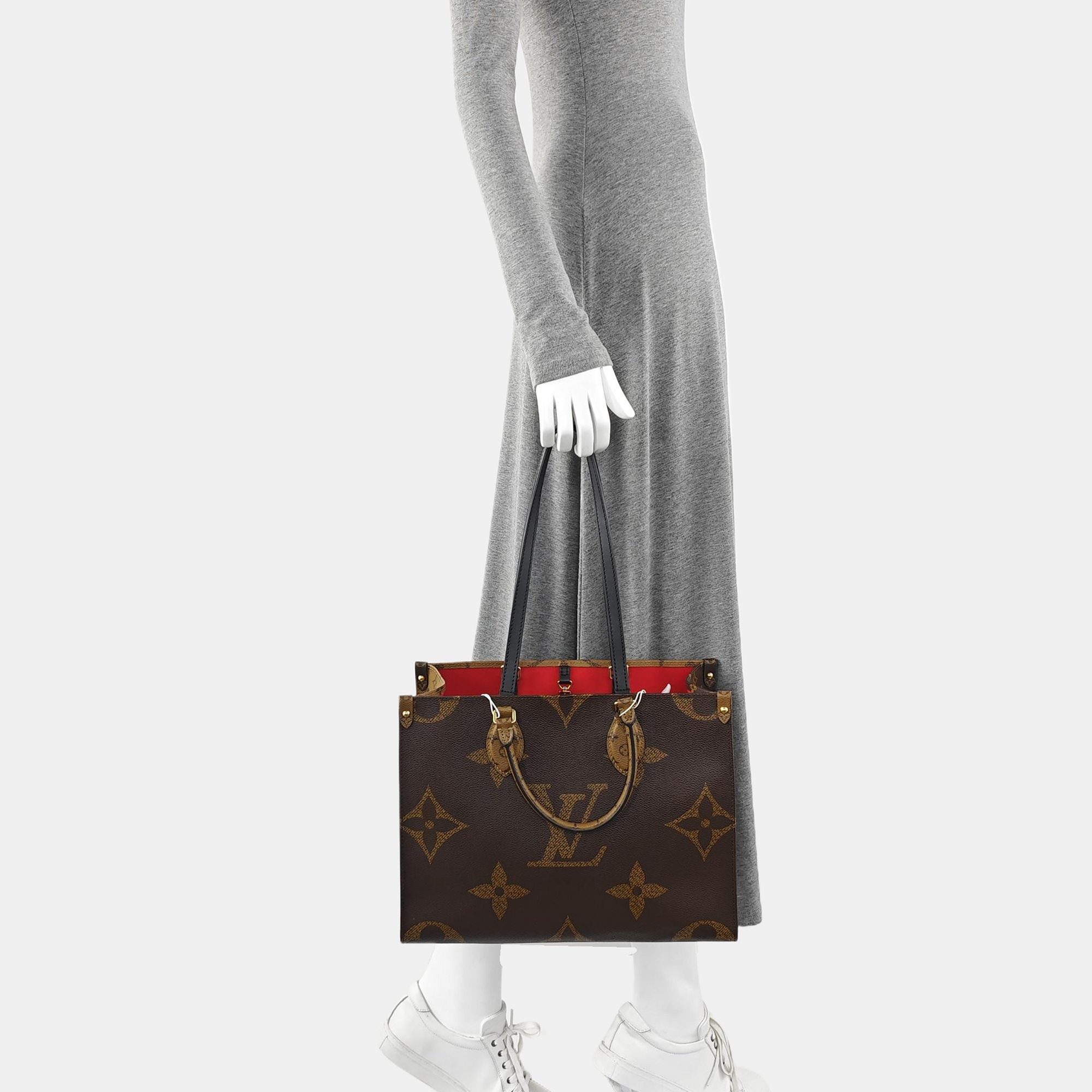 ONTHEGO MM Monogram Coated Canvas Brown