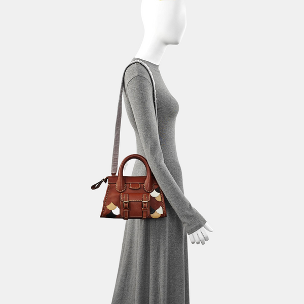 Edith Mini Quilted Calfskin Brown
