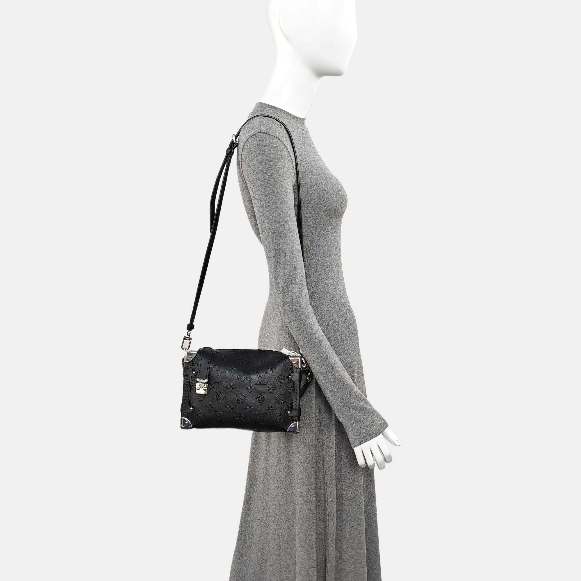 SIDE TRUNK MM Monogram Calfskin Black
