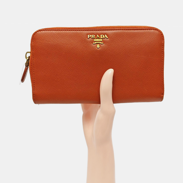 Saffiano Calfskin Wallet Orange