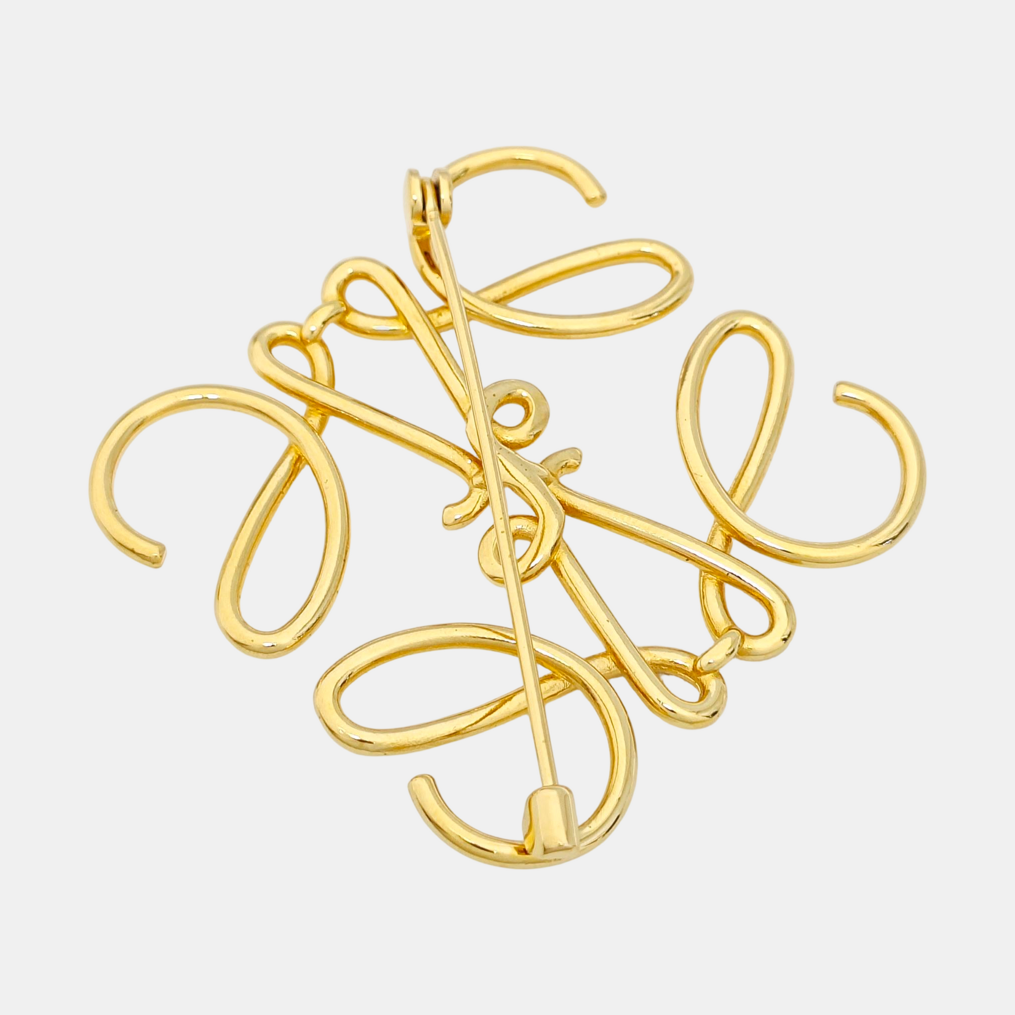 Anagram Metal Gold Brooch
