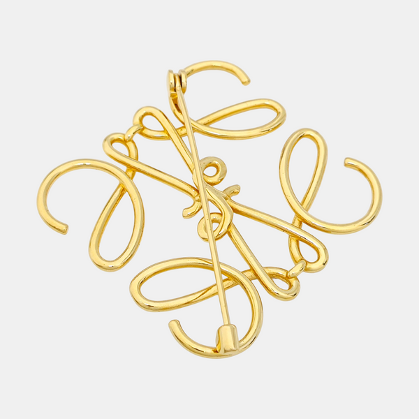Anagram Metal Gold Brooch