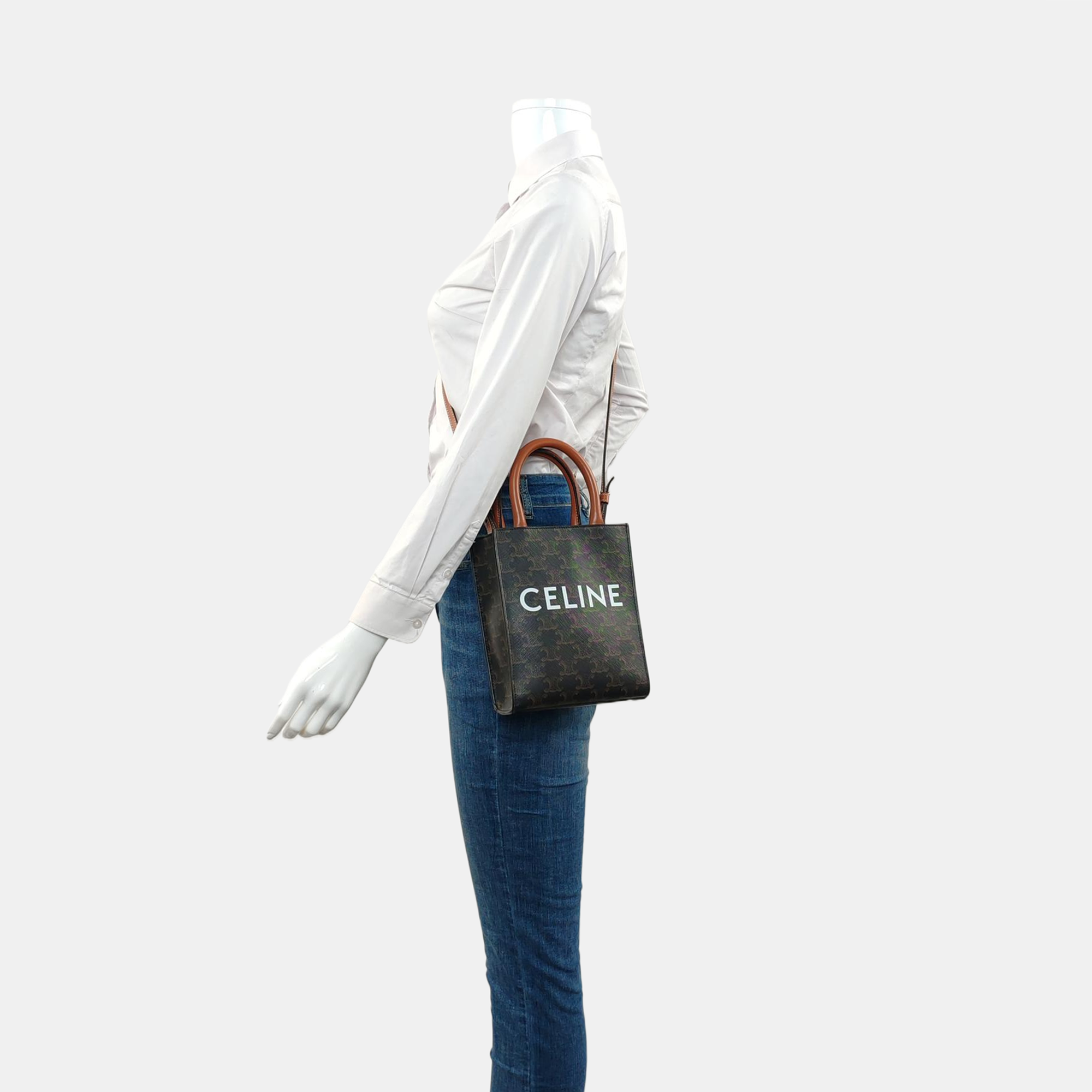 CABAS CELINE Mini Coated Canvas Brown