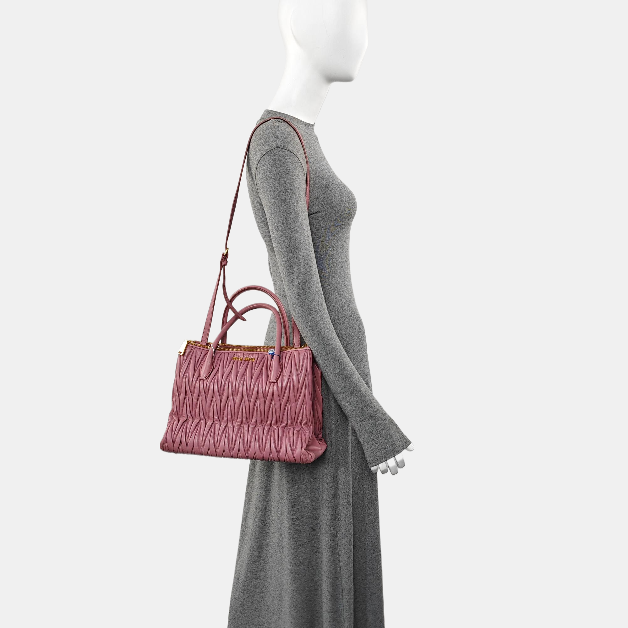 Quilted Lambskin Shoulder Bag Beige