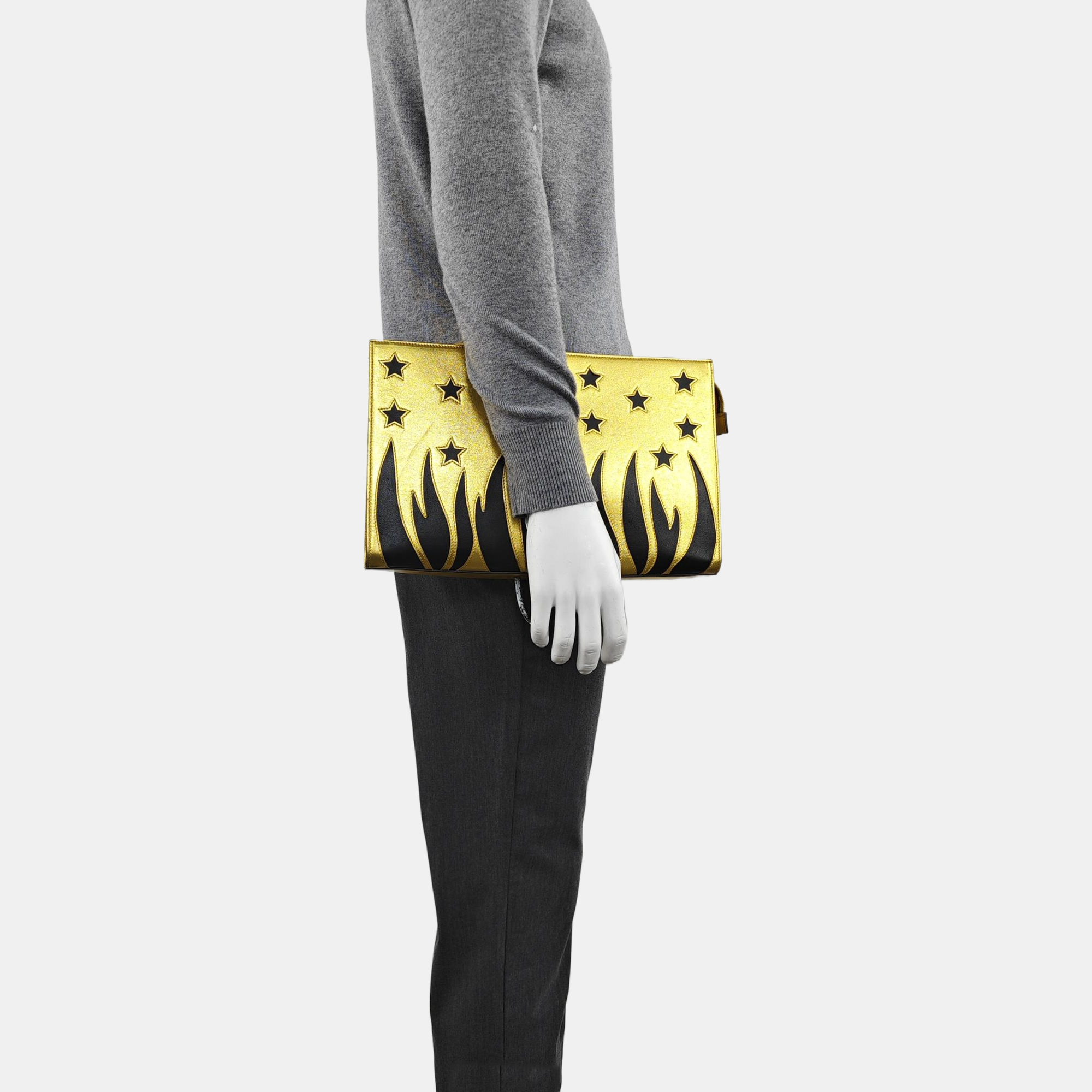 Calfskin Clutch Gold