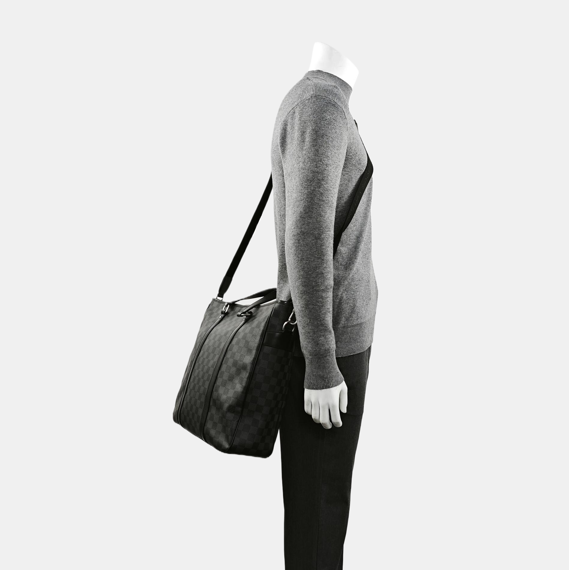 TADAO MM Damier Graphite Coated Canvas Gray