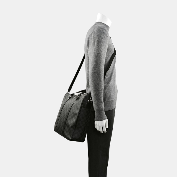 TADAO MM Damier Graphite Coated Canvas Gray