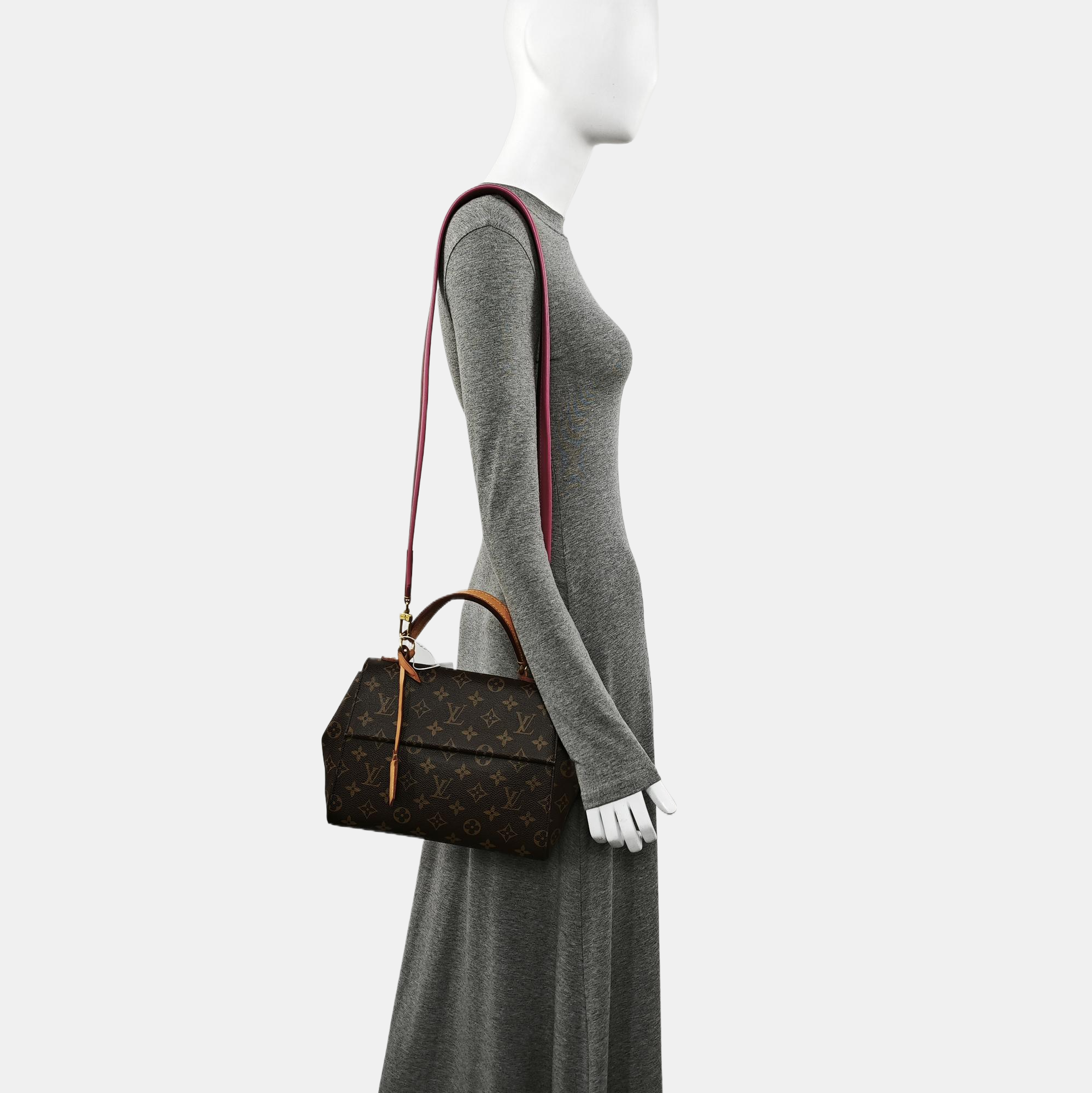 CLUNY PM Monogram Coated Canvas Brown