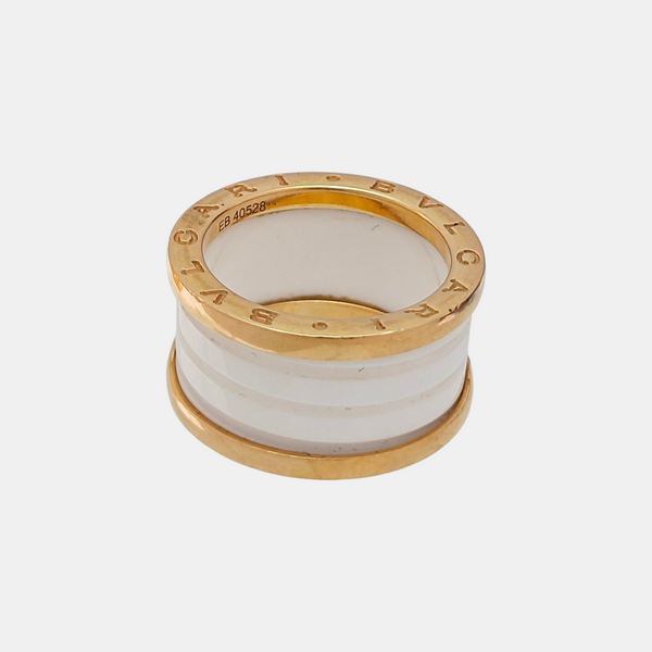 B.ZERO1 18k Rose Gold White Ring EU 54