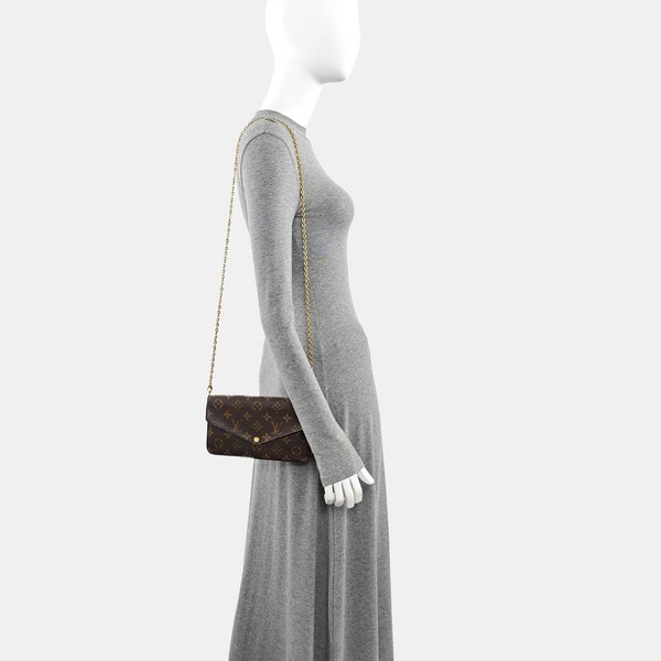 FÉLICIE Monogram Coated Canvas Brown