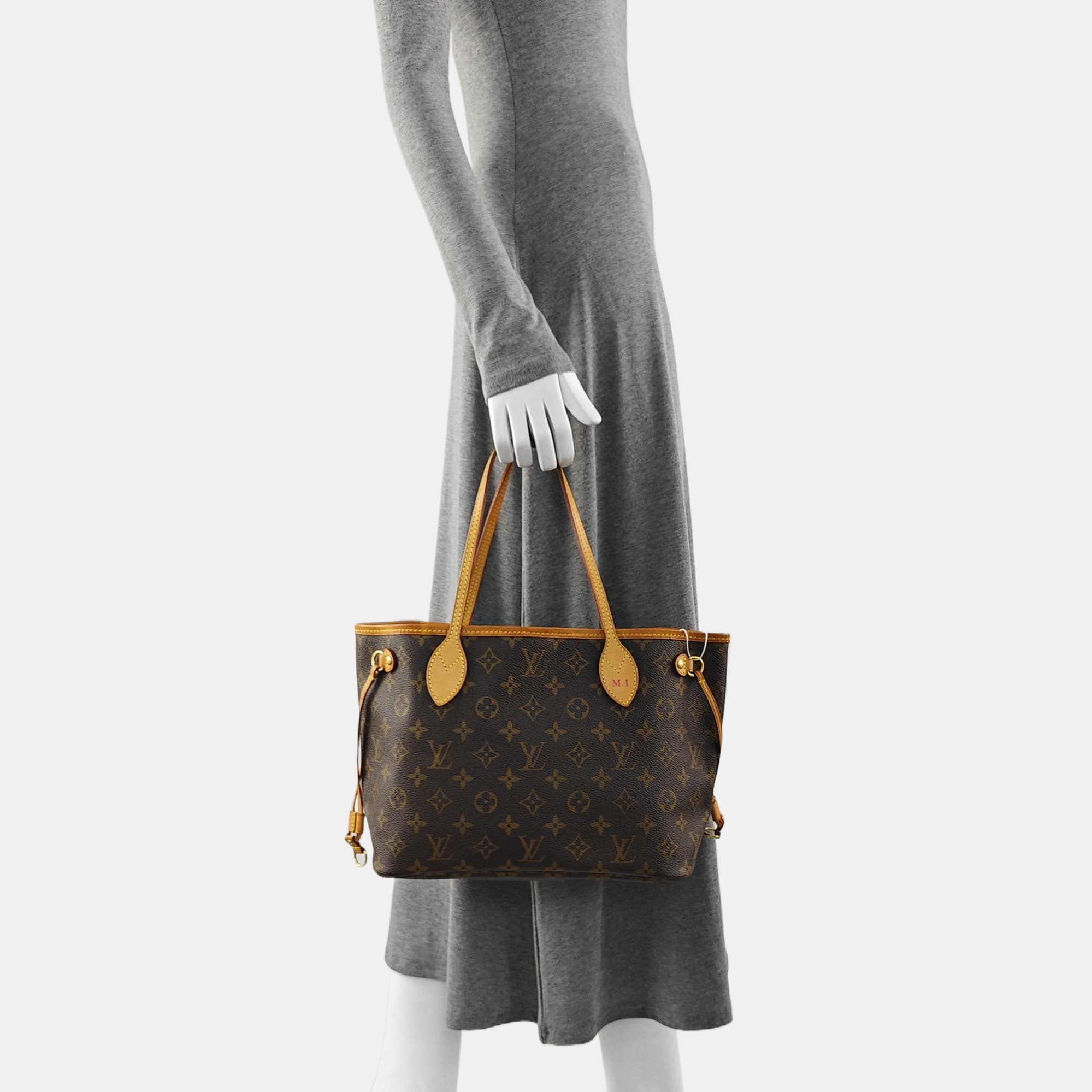 NEVERFULL PM Monogram Coated Canvas Brown