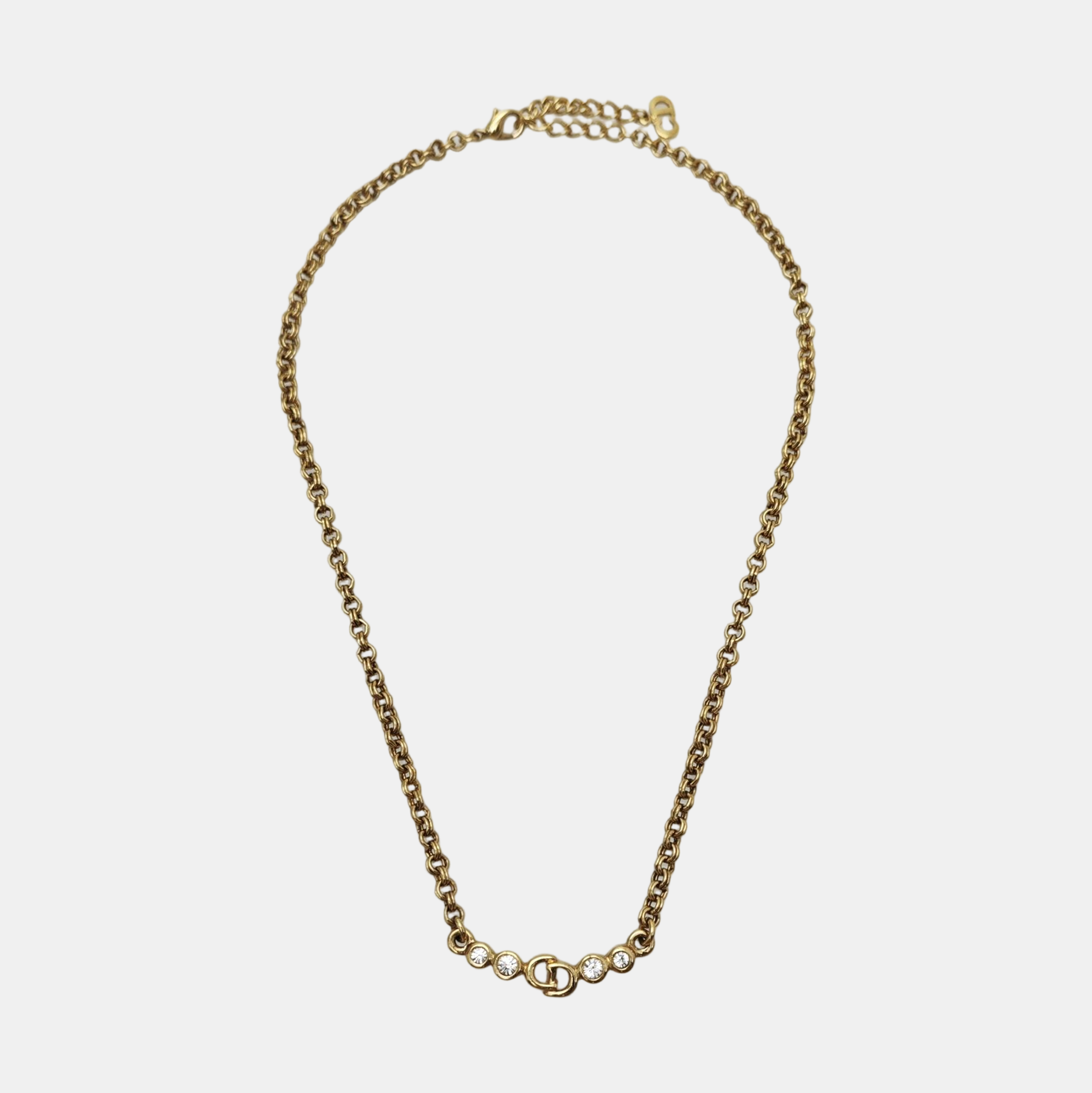 Petit CD Metal Gold Necklace