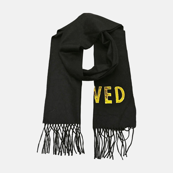 Pañuelo de seda Mulberry negro