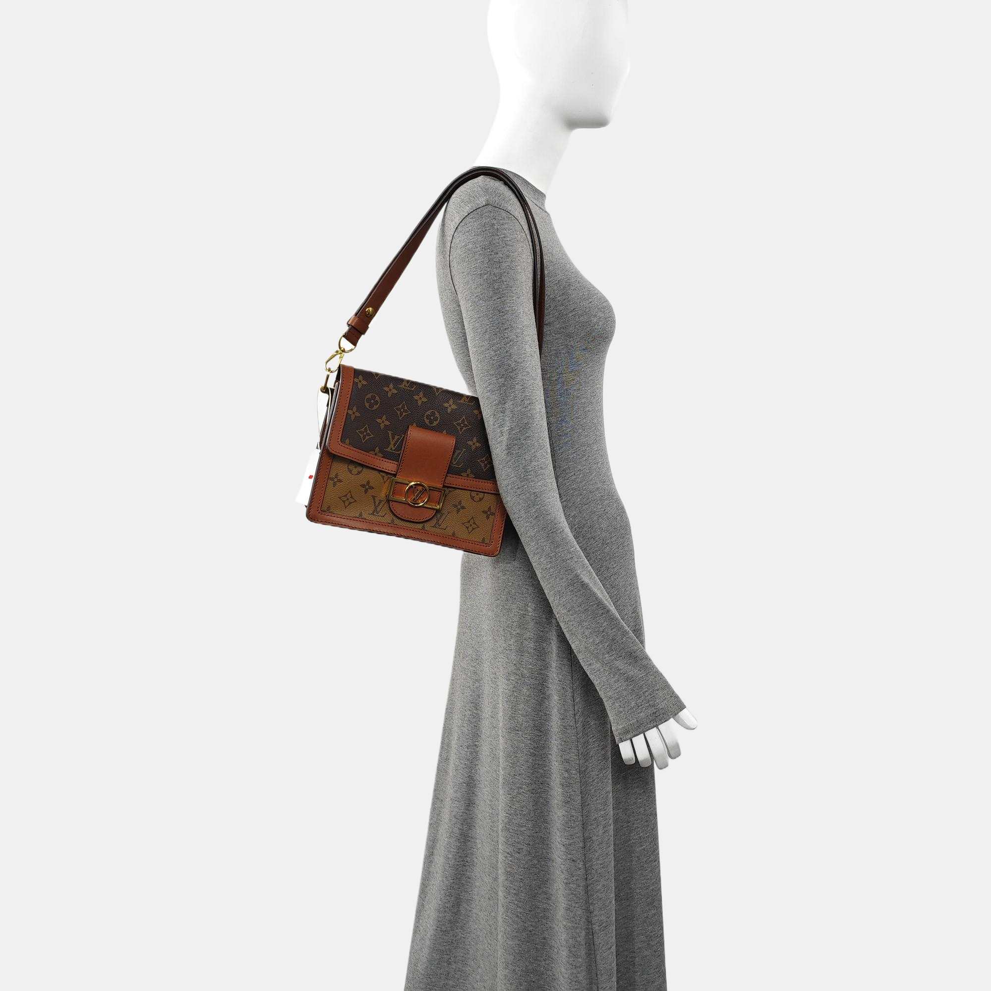 DAUPHINE MM Monogram Coated Canvas Brown