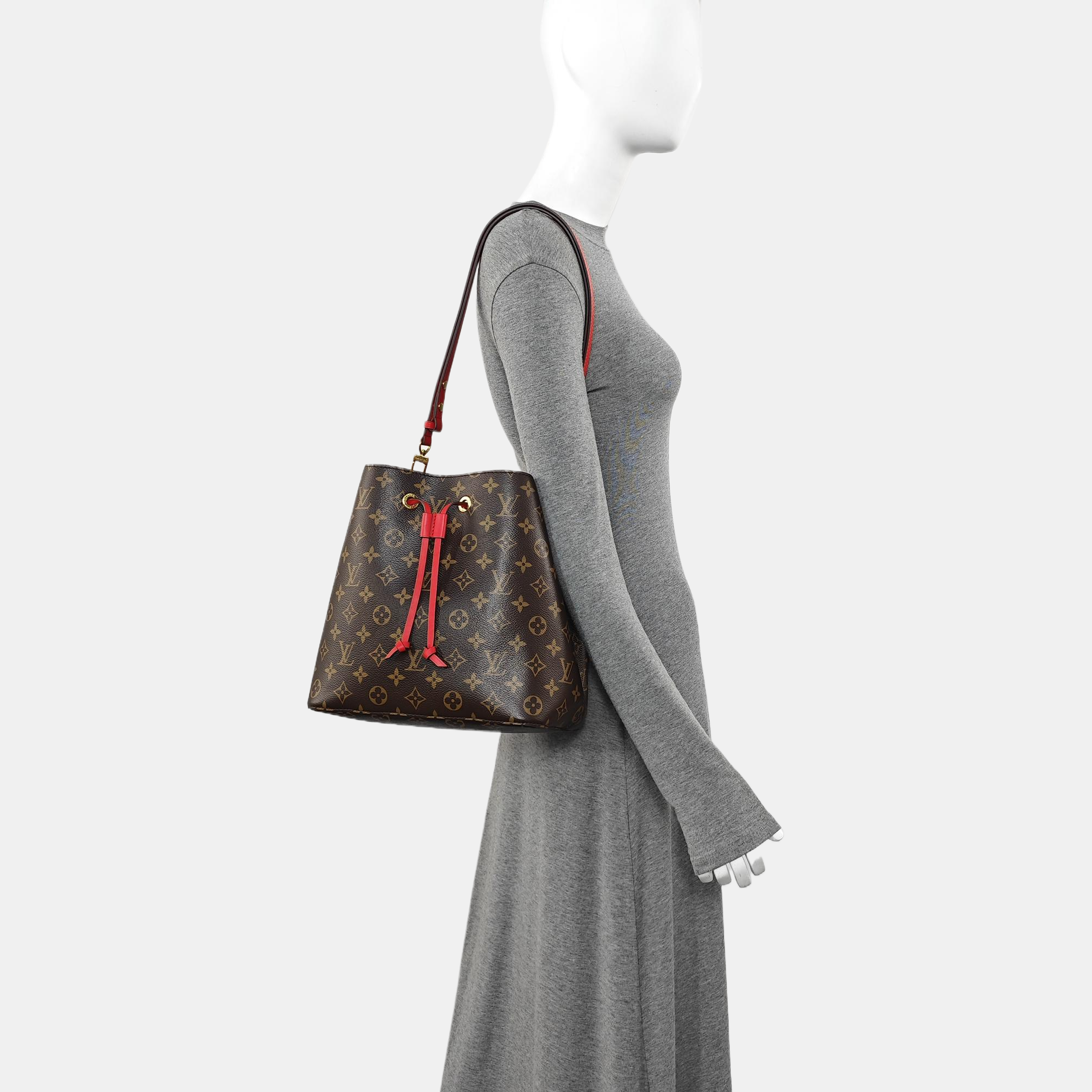 NÉONOÉ MM Monogram Coated Canvas Brown