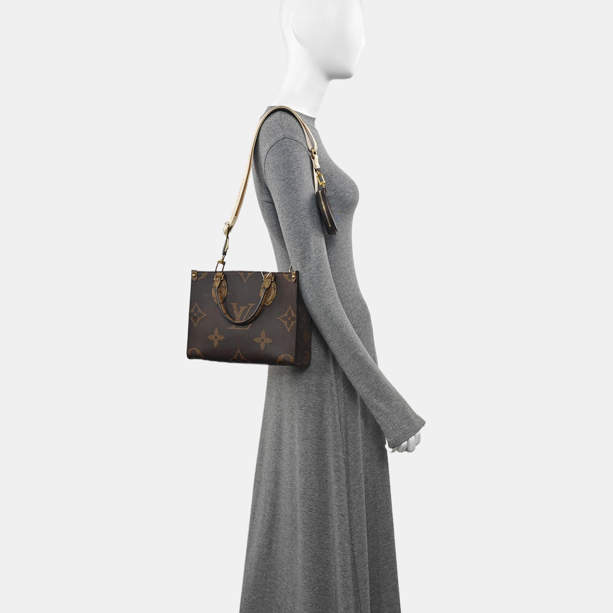 ONTHEGO PM Monogram Coated Canvas Brown