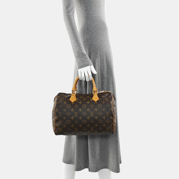 SPEEDY 30 Monogram Coated Canvas Brown