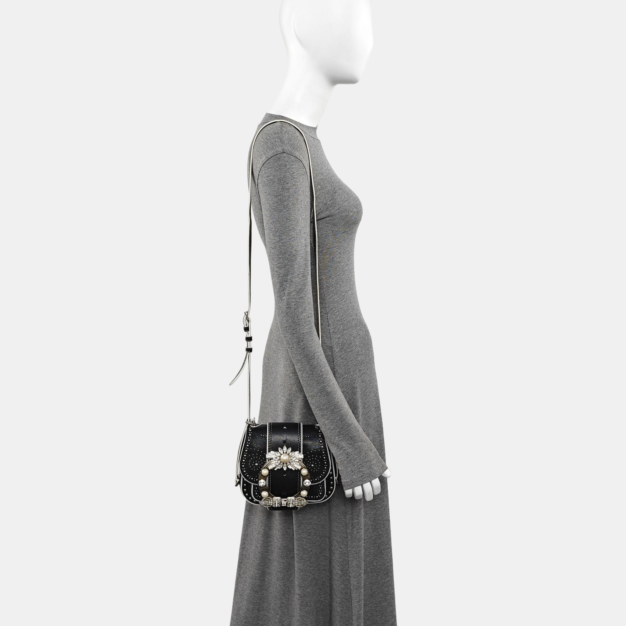 Miu Lady Calfskin Black