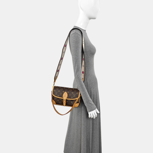 DIANE Monogram Coated Canvas Brown